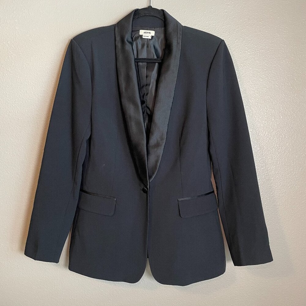 Jason Wu Size Medium Tuxedo Satin Shawl Collar On… - image 1